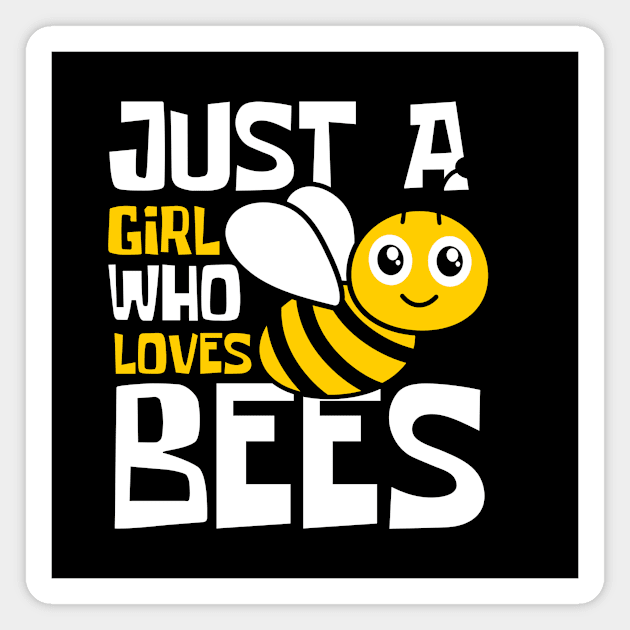 Just A Girl Who Loves Bees Funny Magnet by DesignArchitect